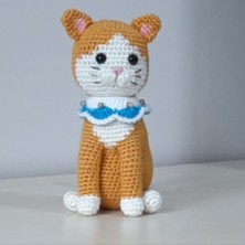 Nildamigurumi Amigurumi Örgü Oyuncak Kedi Hardal Sarı