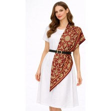 Edirne Lavanta Edirne Kırmızısı Uzun Fular 45*145CM Model-4