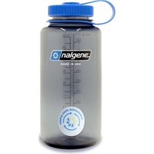 Nalgene 32OZ Wm Gray W/blue Cap, Happy Gene Sustain