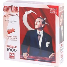 Ergün Collection 20728 Atatürk ve Türk Bayrağı 1000 Parça Puzzle -Ks Puzzle