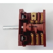 FullYedek Süsler Ankastre Fırın Şalter 3+3 Kademe Anahtarı 3 Konum Komütatör Şalteri Metal Uç