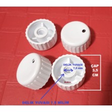 FullYedek Beko Uyumlu Geniş Delik Yuvalı 4 Lü Ocak Düğme Takımı Mil Geçme Yuvası 7,5 mm