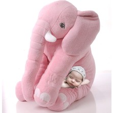 Braventa Collection Uyku Arkadaşım Fil - Büyük Yumuşacık Peluş Fil - 85 Cm- Sevgiliye Hediye Pembe