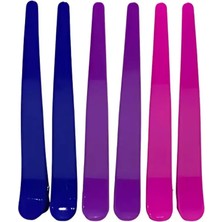 Ergün Collection Nano Absolute Barber Shop Renkli Saç Ayırma Maşası 6 Adet