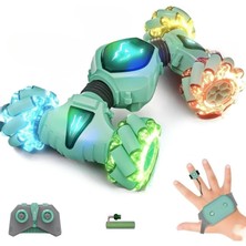 Braventa Collection Oyuncak 2.4 Ghz Bilekten ve Uzaktan Kumandalı Işıklı 4x4 Çift Kumandalı Akrobat Araba, Şarjlı Hem Ku