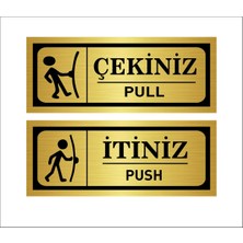 Hobishop Itiniz Çekiniz Logolu Gold Renk Metal Etiket