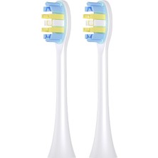 Braventa Collection Nicefeel X610-Z Dakikada 40000 Diş Fırçası Yedek Başlığı 2'li (Beyaz, Medium)