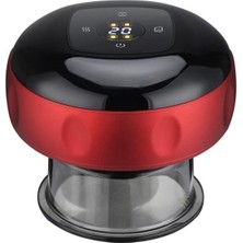 Braventa Collection Şarjlı Kupa Çekme Vakum Masaj Aleti Selülit Giderici Hacamat Cihazı Isıtıcılı Kırmızı