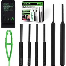 Braventa Collection Swanlake Garden Tools 7 Adet Rulo Pim Başlangıç Zımba ve Cıvata Yakalama Kurulum Delgeç Seti, 1/16 I