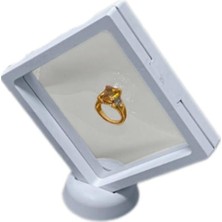 Braventa Collection ® 9x9 cm Standlı 3D Takı Ziynet Hatıra Koleksiyon Saklama Kutusu Şeffaf Film Çerçevesi