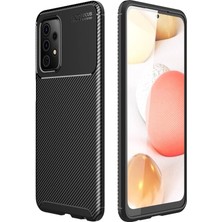 Braventa Collection Nevarium A52S Uyumlu Kılıf Karbon Dokulu Silikon Focus - Siyah