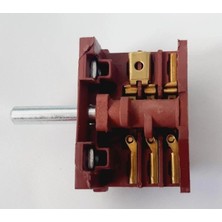 FullYedek Ukinox Ankastre Fırın Şalter 3+3 Kademe Anahtarı 3 Konum Komütatör Şalteri Metal Uç