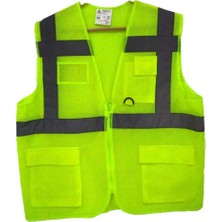 Braventa Collection -Fileli Cepli Reflektörlü Ikaz Yeleği - Mühendis (Xl Beden) - Sarı