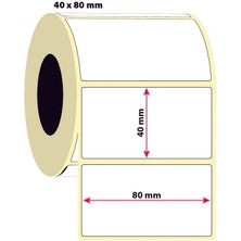 80X40 Termal Etiket 1000 Sarım