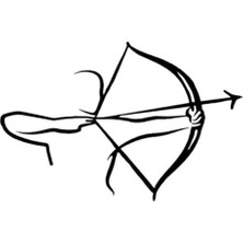 Braventa Collection Okçuluk Spor Araba Çıkartmaları 18CM Siyah