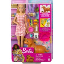Ergün Collection HCK75 Barbie ve Yeni Doğan Köpekler Oyun Seti, Barbie ve Hayvanları