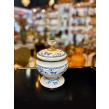 Miss Betty Blue Life Emaye Ayaklı Kavanoz/şekerlik