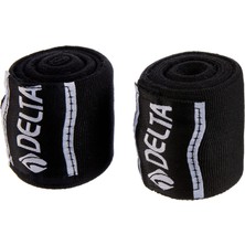 Braventa Collection Spor Boks Kickbox Muay Thai Sanda El Bandajı 3, 5 Metre x 2 Adet, Siyah