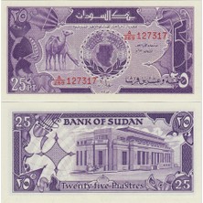 Banknoting Sudan 25 Piaster 1987 Çil.