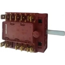 FullYedek Termikel Fırın Komutatör 7+8 Kademe Şalteri , 4 Konum + Off Şalter