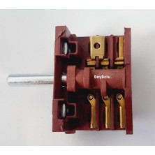 FullYedek Kumtel A6S2 Komutatör , A6 S2 Ankastre Fırın Kademe Anahtarı Şalter 3 Konum + Off