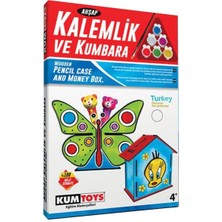 Ergün Collection 5304 Ahşap Kalemlik ve Kumbara Seti
