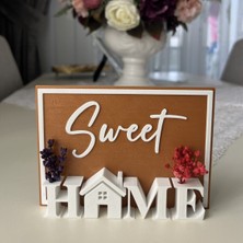 Lina Hobby Sweet Home 3D Yazılı Dekoratif Masa Üstü Tablo - 14X10 cm