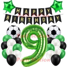 Braventa Collection Parti Station Futbol Yeşil 9 Yaş Doğum Günü Balon Set Psyslfutbol