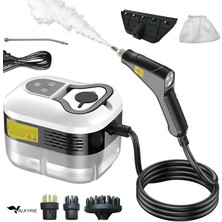 Braventa Collection El Tipi Buharlı Temizleyici 2500W Basınçlı Yüksek Isı, Çoklu Başlık Aparatlı Derinlemesine Hijyenik