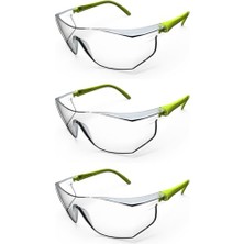 Braventa Collection Sanplaza Baymax S-400 Şeffaf Toz Çapak Koruyucu Iş Güvenlik Gözlüğü Kulak Ayarlı Uv Korumalı Laborat