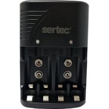 Braventa Collection Sertech 9 Volt Pil Şarj Cihazı- 4 Pil Uyumlu Destekli