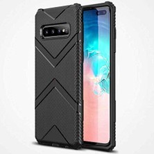 Braventa Collection S10 ile Uyumlu Hank Silikon Cep Telefonu Kılıfı, Siyah