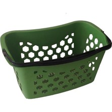 Braventa Collection 5 Adet Fasulye Tipi-Oval Plastik Alışveriş Sepeti - Market El Sepeti Siyah
