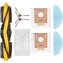 robotyedek Ecovacs Deebot T9, T9+ Plus, N10 Uyumlu Ana Fırça, Hepa Filtre, Yan Fırça, Mop, Toz Torbası 9 Parça