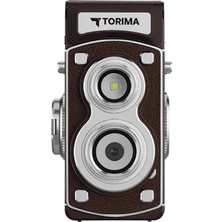 Braventa Collection Mini Retro Dijital Fotoğraf Makinesi Video Kamera 1080P CMR44 Kahverengi