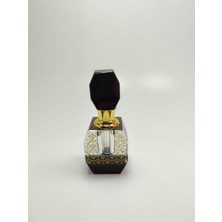 Braventa Collection Anadolu Parfüm | Mini Boş Cam Seyahat Parfüm Şişesi, Kolay Doldurulabilir, Altın Desenli Siyah, Çubu