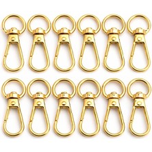 Braventa Collection Nildenhobim Altın Rengi Yaylı Kanca Anahtarlık Aparatı, 1 cm Halka Çapı, 4.5 cm Boy, Çanta ve Takı A