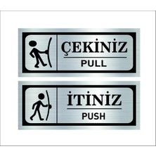 Hobishop Itiniz Çekiniz Logolu Gümüş Renk Metal Etiket