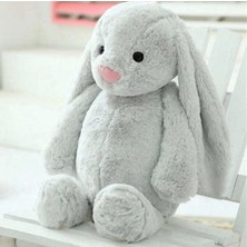 Braventa Collection Uyku Arkadaşım Uzun Kulak Bunny Peluş Tavşan 65 cm Gri
