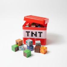 Braventa Collection Manyetik Bloklar 150 Parça Random + 6 Karakter ve Tnt Saklama Kutusu, Manyetik Inşaat Küpleri, Manye