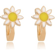 Berk Mücevherat 14 Ayar Altın Papatya Figürlü Mineli Çocuk Küpe