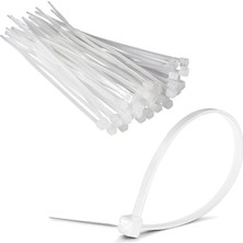 Braventa Collection Elektrik Kablosu Kablo Bağı Klips Plastik Kelepçe Cırt Cırt Kelepçe 10 Cm-2,5 mm (100, Beyaz)