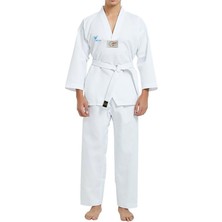 Braventa Collection Bluu Acemi Beyaz Yaka Taekwondo Elbisesi Tekvando Elbisesi Dobok (120)