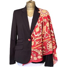 Edirne Lavanta Edirne Kırmızısı Eşarp 90X90CM Model-1