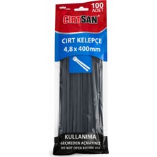 Cırtsan Çok Amaçlı Ayarlanabilir Plastik Kablo Bağı 4,8 400 Siyah