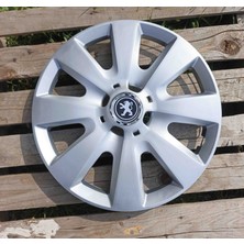 Yk Peugeot 301 / 306 / 307 / 308 / 207 / 208 / 208 / Partner / Bipper / Rifter Uyumlu 15 Inç Jant Kapağı 4'lü Takım Amblem Hediyeli