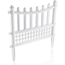 Braventa Collection SY-5998 Elite Plastik Dekoratif Bahçe Çiti 12'li Set 60X55 cm Beyaz