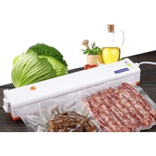 Braventa Collection Küchen Pratic Ev Tipi Elektrikli Vakum Makinesi - Gıda Vakum Makinesi - 10 Poşet Hediye - Mavi