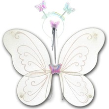 Braventa Collection Kelebek Kanat, Asa ve 3'lü Set - Beyaz