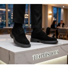 By Barretti Siyah Süet Yüksek Taban London Loafer